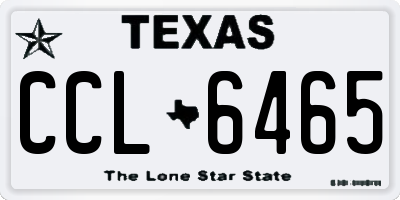 TX license plate CCL6465