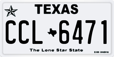TX license plate CCL6471