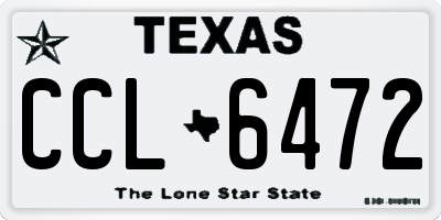 TX license plate CCL6472