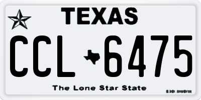 TX license plate CCL6475