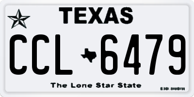 TX license plate CCL6479