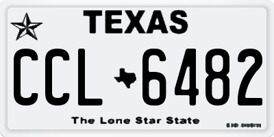 TX license plate CCL6482