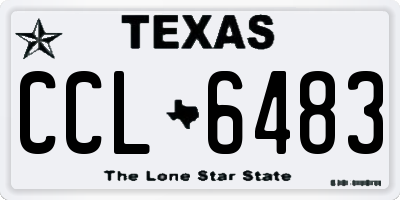 TX license plate CCL6483