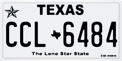 TX license plate CCL6484