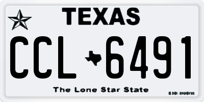 TX license plate CCL6491