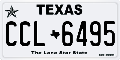 TX license plate CCL6495