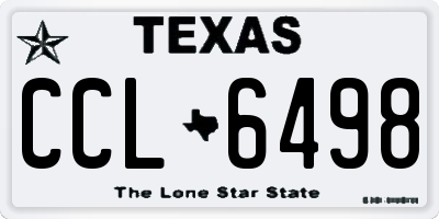 TX license plate CCL6498