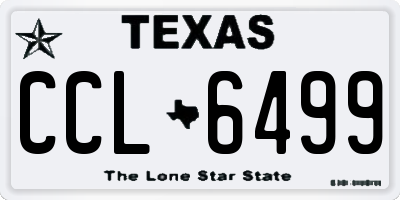 TX license plate CCL6499