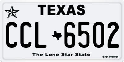 TX license plate CCL6502