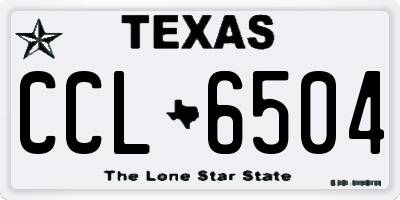 TX license plate CCL6504
