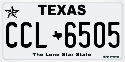 TX license plate CCL6505