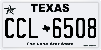 TX license plate CCL6508