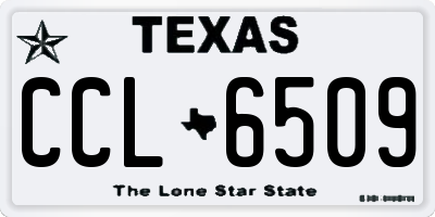 TX license plate CCL6509