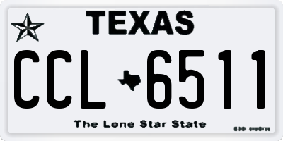 TX license plate CCL6511