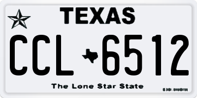 TX license plate CCL6512