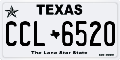 TX license plate CCL6520