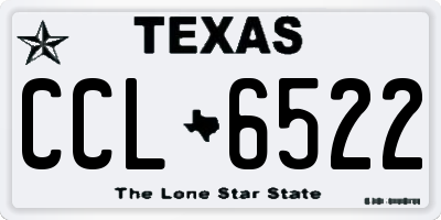 TX license plate CCL6522
