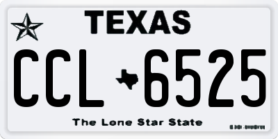 TX license plate CCL6525
