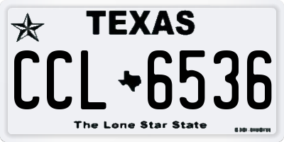 TX license plate CCL6536