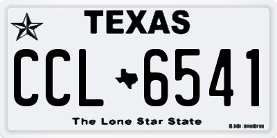TX license plate CCL6541