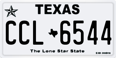 TX license plate CCL6544