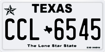 TX license plate CCL6545