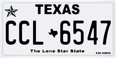 TX license plate CCL6547