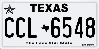 TX license plate CCL6548