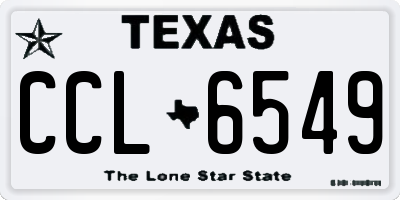 TX license plate CCL6549