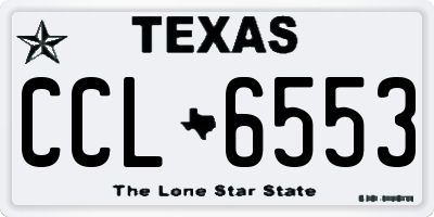 TX license plate CCL6553