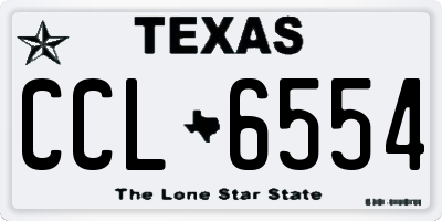 TX license plate CCL6554