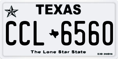TX license plate CCL6560