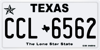 TX license plate CCL6562