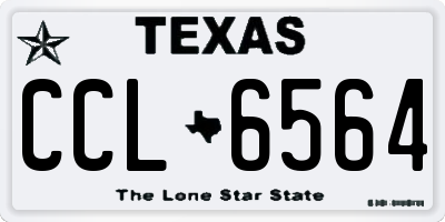 TX license plate CCL6564