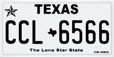 TX license plate CCL6566