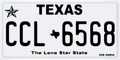 TX license plate CCL6568