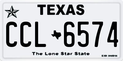 TX license plate CCL6574