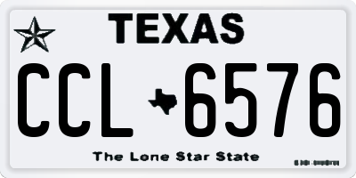 TX license plate CCL6576