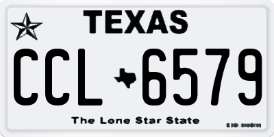 TX license plate CCL6579