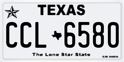 TX license plate CCL6580