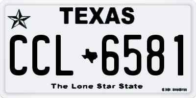 TX license plate CCL6581
