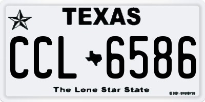 TX license plate CCL6586