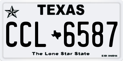 TX license plate CCL6587