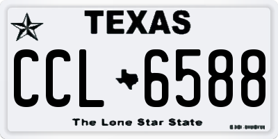 TX license plate CCL6588