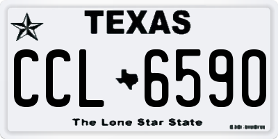 TX license plate CCL6590
