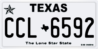 TX license plate CCL6592