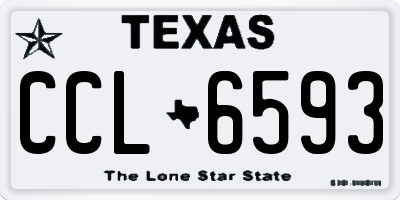 TX license plate CCL6593