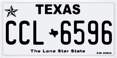TX license plate CCL6596