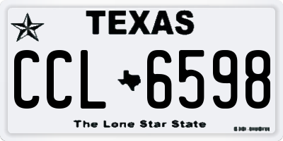 TX license plate CCL6598