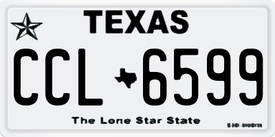 TX license plate CCL6599